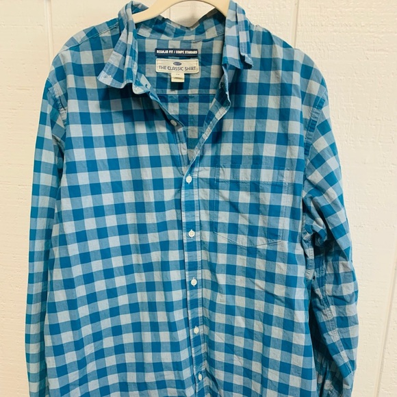 EUC Old Navy Blue button up shirt - Picture 2 of 3